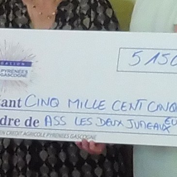 photo du chèque de 5 150 euros